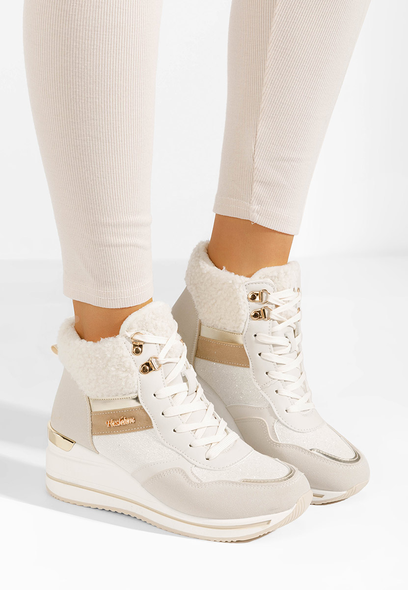Baskets d'hiver pour femmes beige Nadina