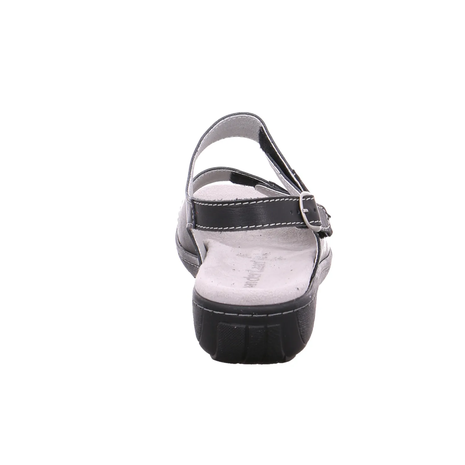 VAN DER LAAN Comfort-Sandalette Schwarz Leder  mit Wechselfussbett