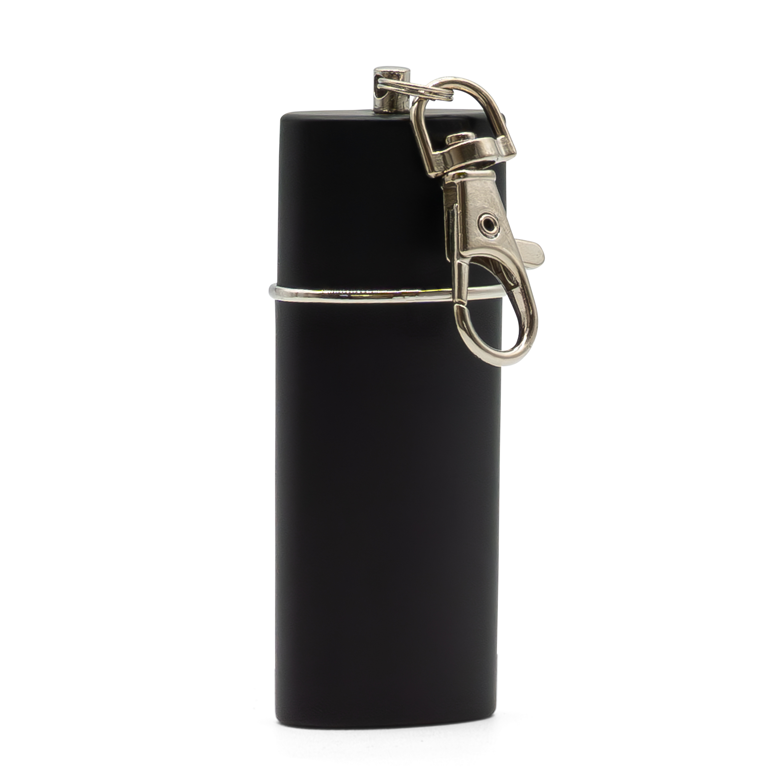 Portabler Mini Aschenbecher mit Schlüsselanhänger für Camping und Festivals - Schwarz