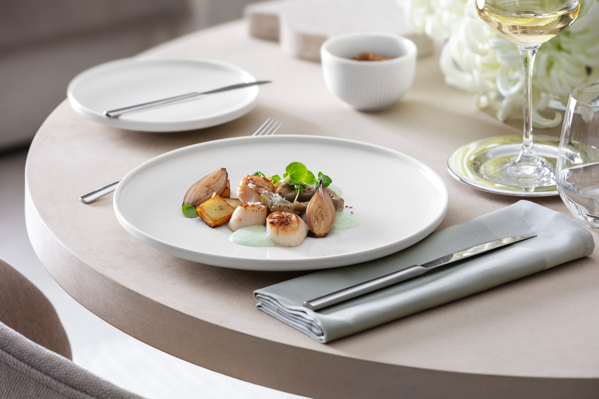 Villeroy & Boch Speiseteller AFINA Porzellan weiß