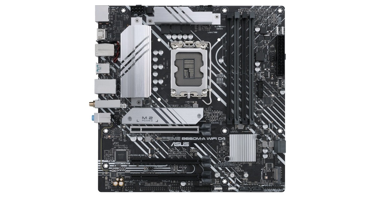 ASUSPRIME B660M-A WIFI D4 socket 1700 moederbord  (RAID, Gb-LAN, WLAN, BT, Sound, µATX)