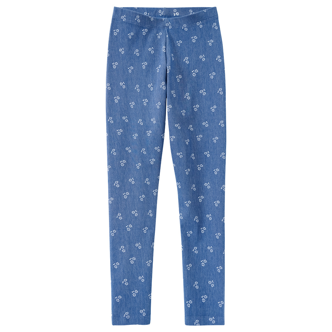 Yigga Mädchen Leggings mit Blümchen allover blau