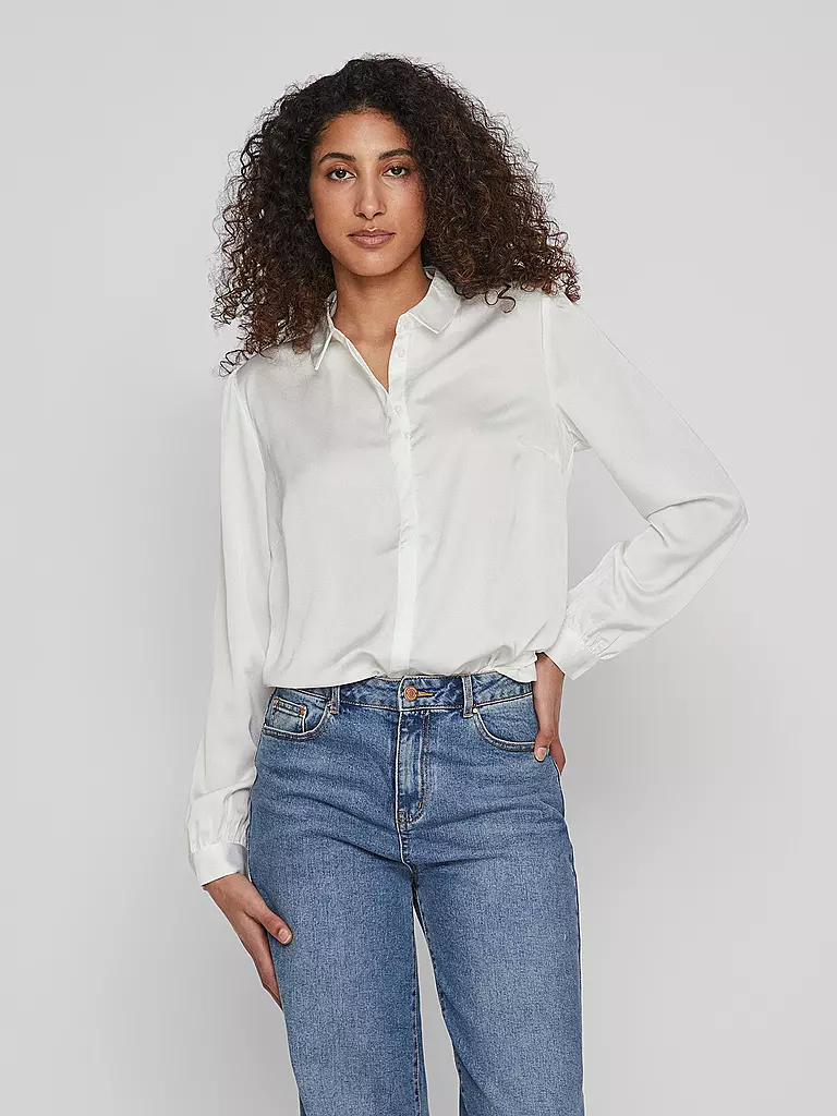 VILA Bluse VIELLETTE weiss