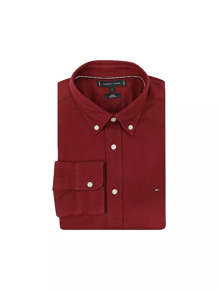 TOMMY HILFIGER Hemd Regular Fit rot