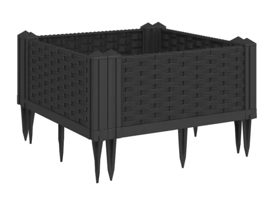 Jardinière bac lit surélevé noire 42 x 5 x 42 cm 02_0038200
