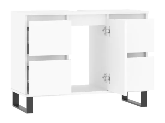 Armoire de salle de bain blanc 80x33x60 cm bois d'ingénierie