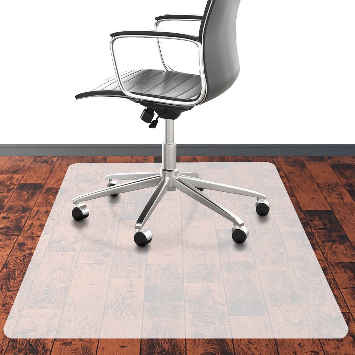 PE MILKY vloerbeschermingsmat - Semi-transparant - 100x120 cm - Harde vloer - Melkachtige beschermmat als onderlegger voor bureaustoelen