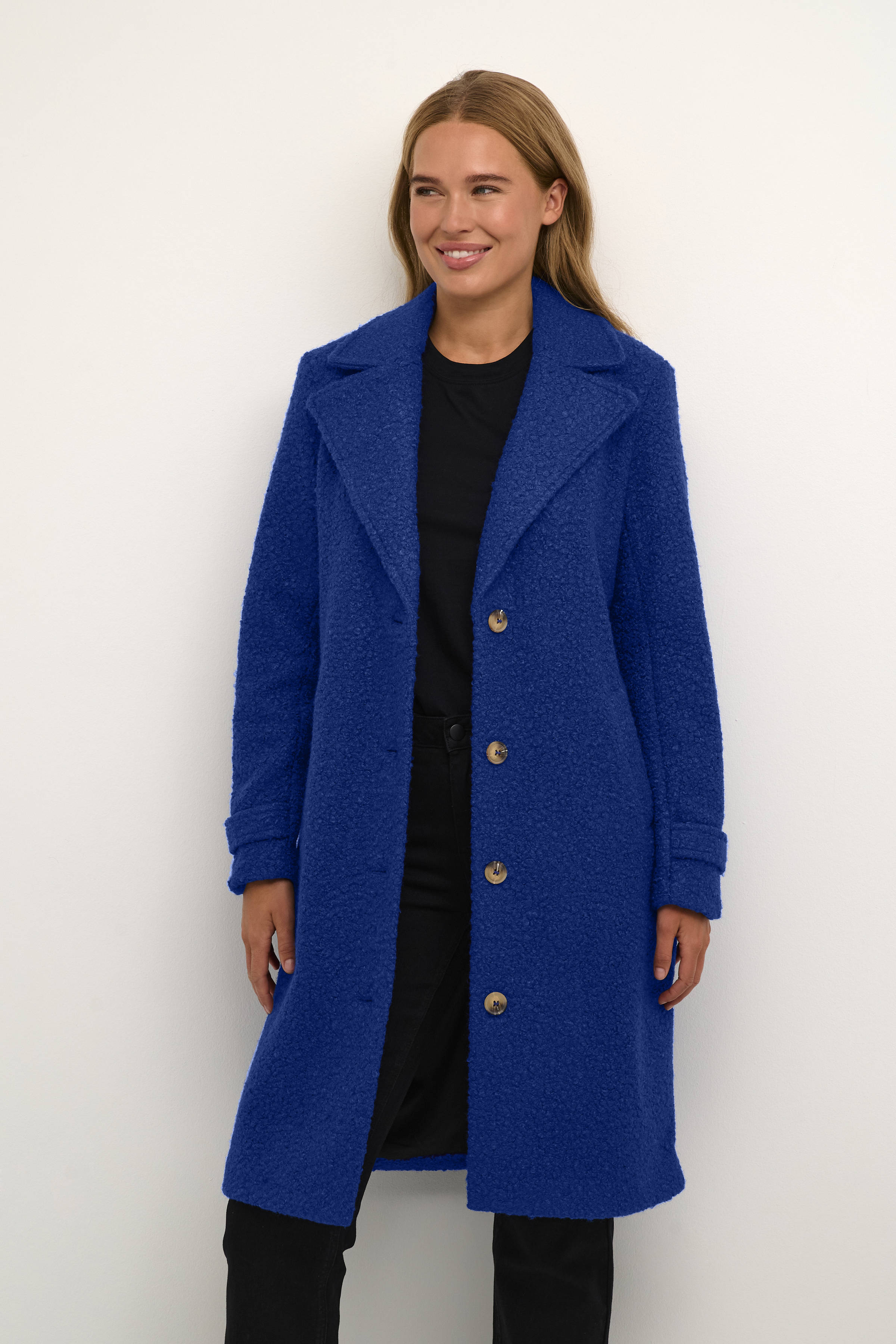 Kaffe manteljas blauw