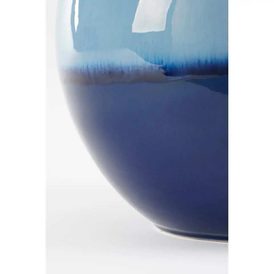 Mica Decorations Holm Vaas - H42 x Ø29 cm - Keramiek - Blauw