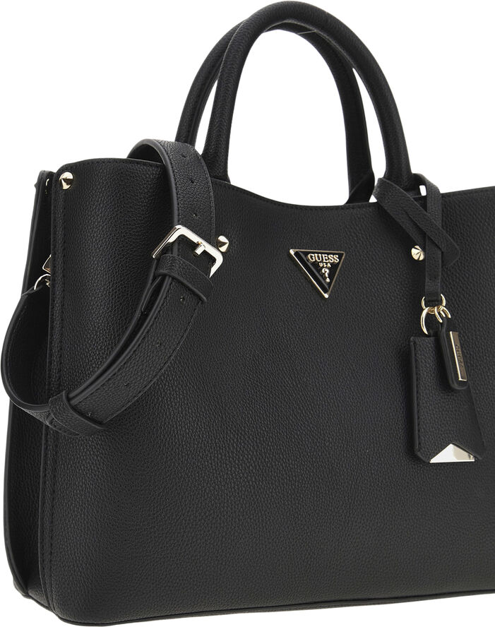 GUESS MERIDIAN GIRLFRIEND SATCHEL Black