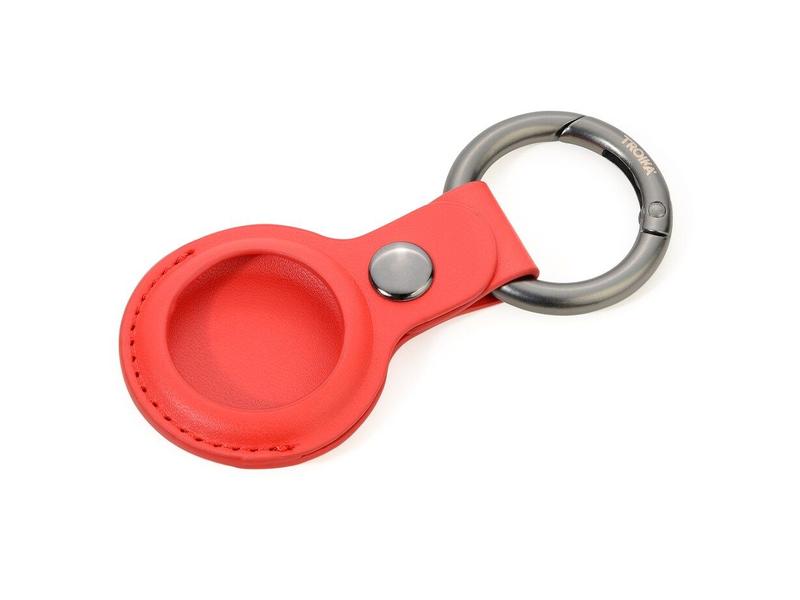 Troika Schlüsselanhänger AirTag Cover Rot Schutzhülle für Apple Air Tag Ortungsknopf