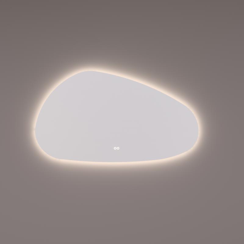 Hipp Design 13600 organische spiegel 100x60cm met backlight en spiegelverwarming