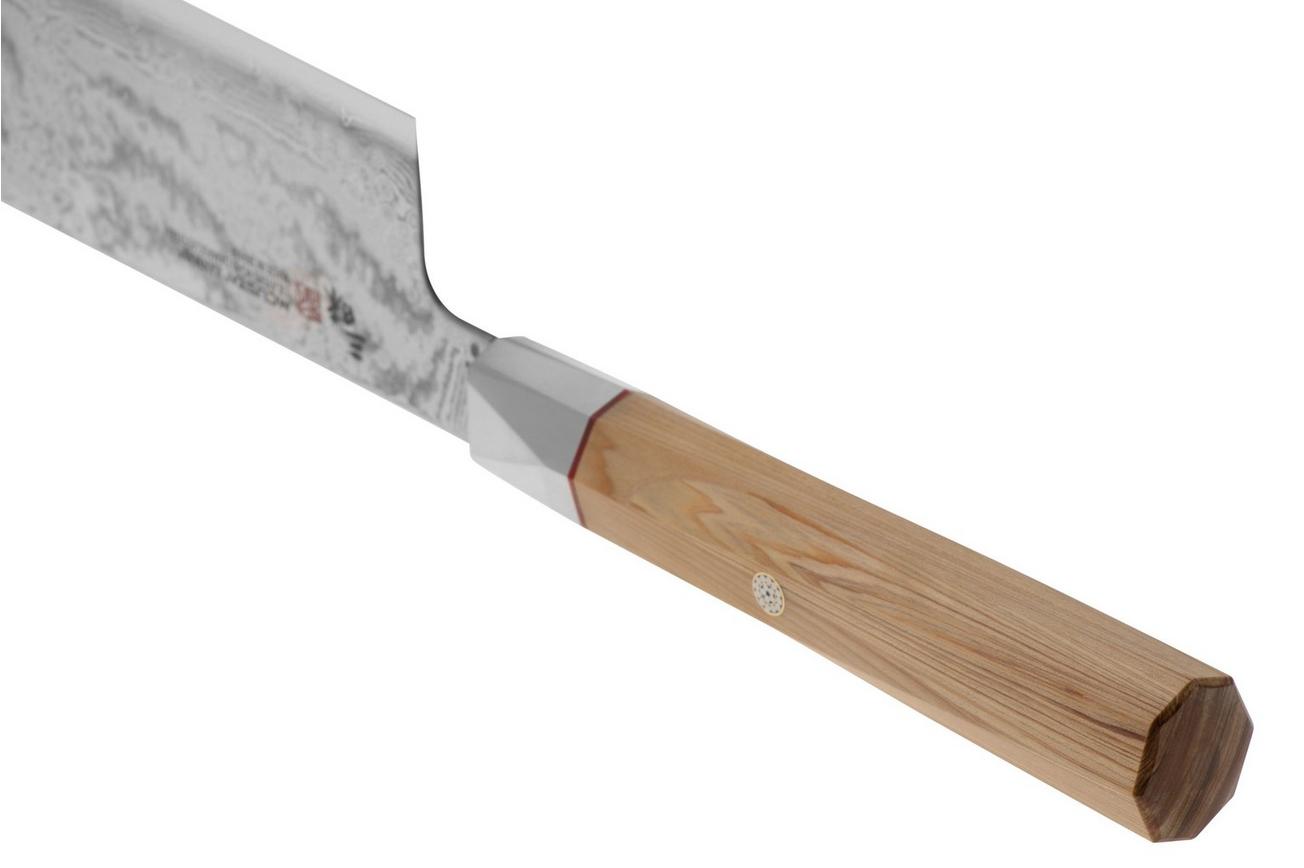 Mcusta Zanmai Nakiri ZBX2-3008DS, 33-Layer Damascus/VG10, Hinoki Handle, Knivesandtools Exclusive, groentemes, 16,5 cm