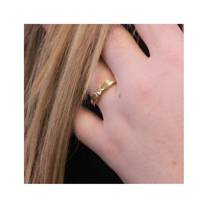 Bague Simplicity - Doré et Cristal