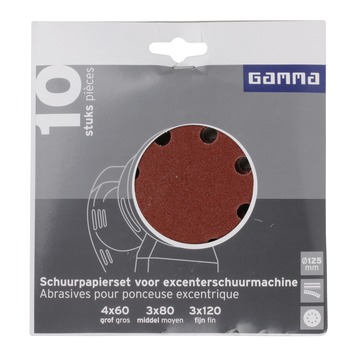 GAMMA schuurpapierpex125 assorti