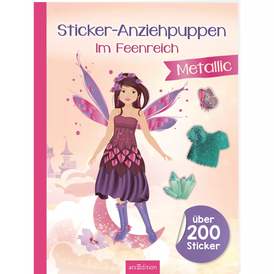 arsEdition Sticker-Anziehpuppen Metallic - Im Feenreich