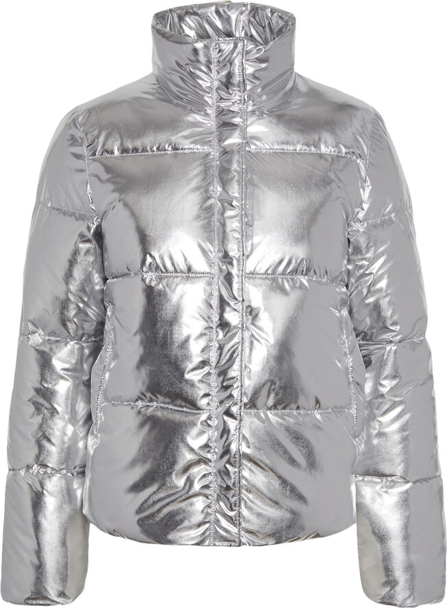 Pieces PCNAMIE PUFFER JACKET Sølv