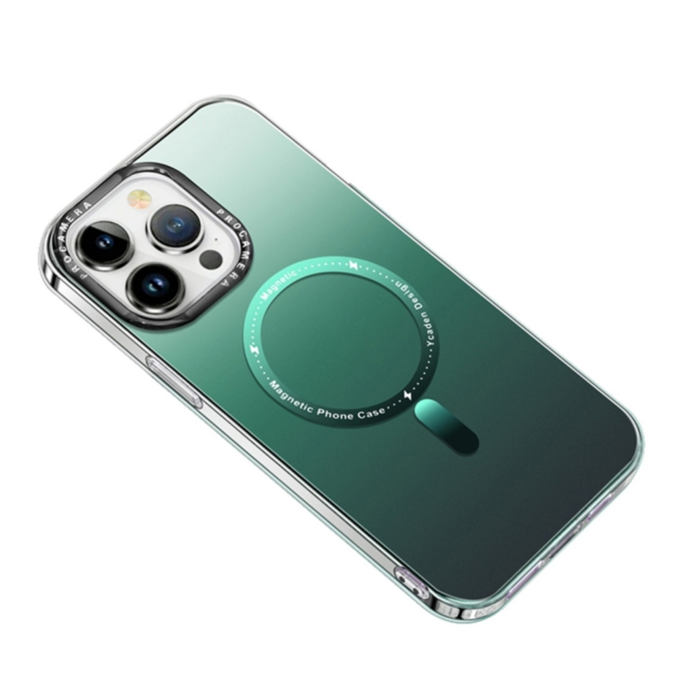 iPhone 13 MagSafe Hardcase Hülle mit Farbverlauf - Grün