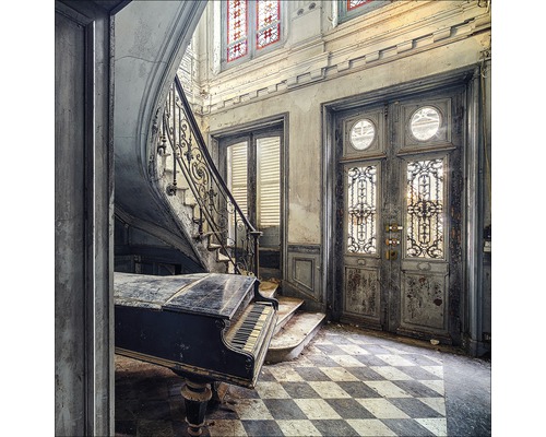 Metalen schilderij aluminium Lost House 98x98 cm