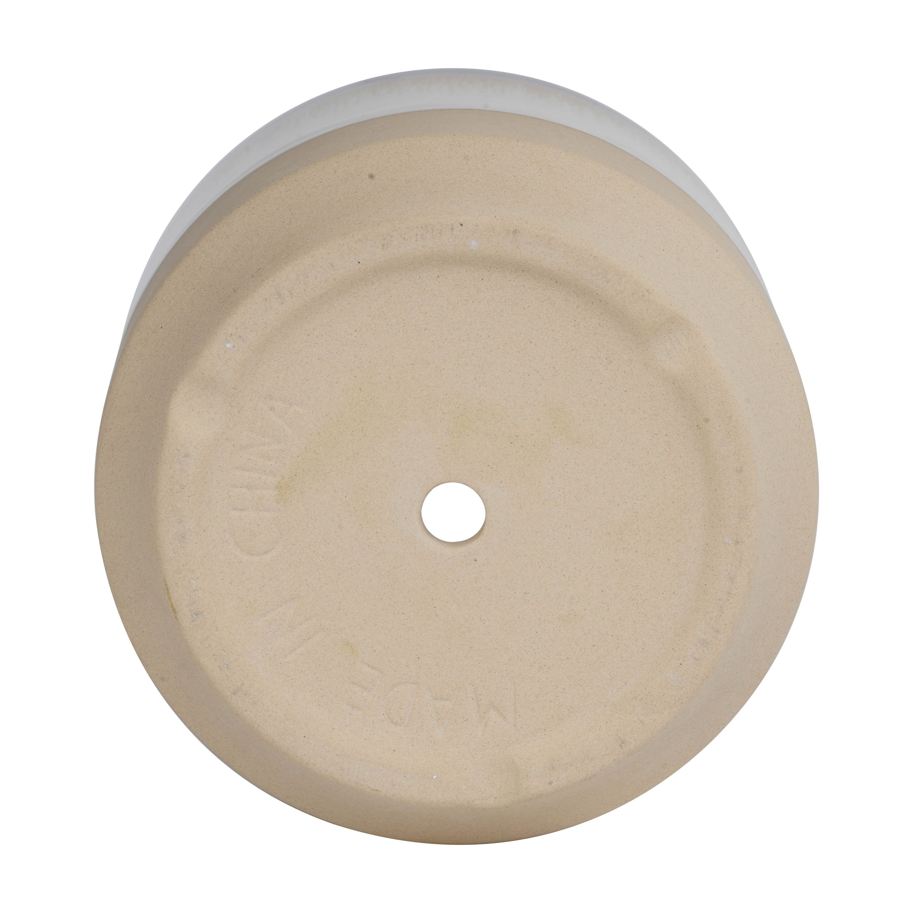 Blumentopf Keramik 14.5 cm weiss/beige