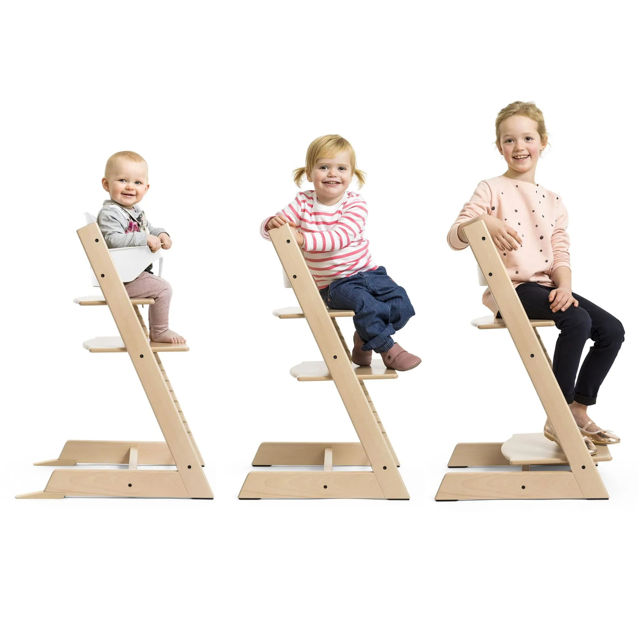 Stokke Chaise Haute Tripp Trapp® + Coussin avec Cabaret Tripp Trapp® - Whitewash