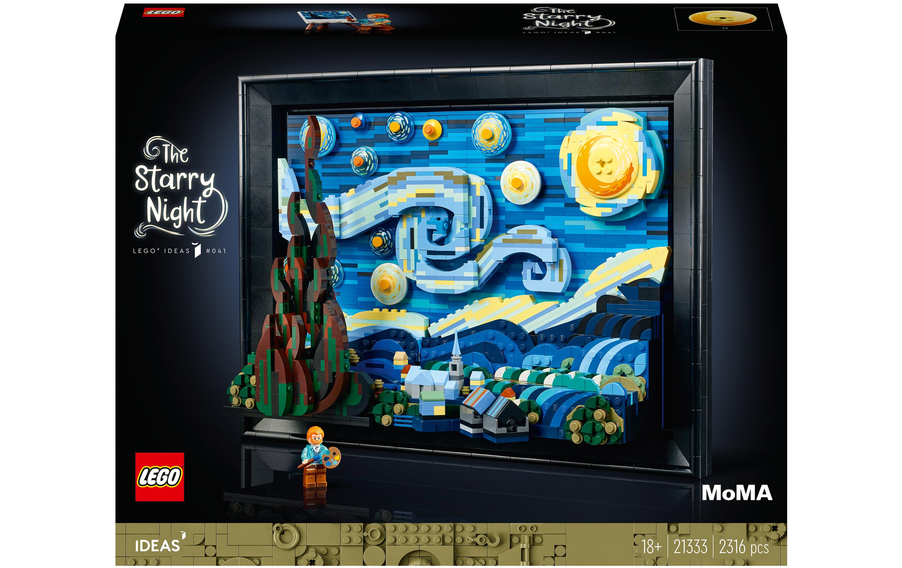 Ideas Vincent van Gogh – Sternennacht 21333<br>Eine 3D-Nachbildung des Meisterwerks von van Gogh