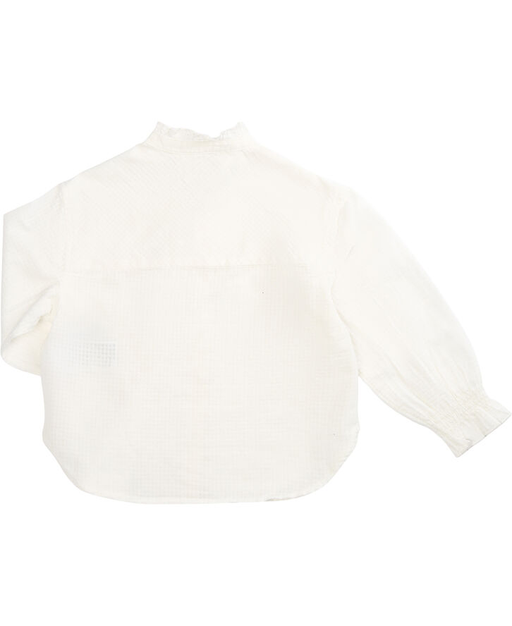 Tommy Hilfiger GRID DOBBY TOP L/S Ancient white