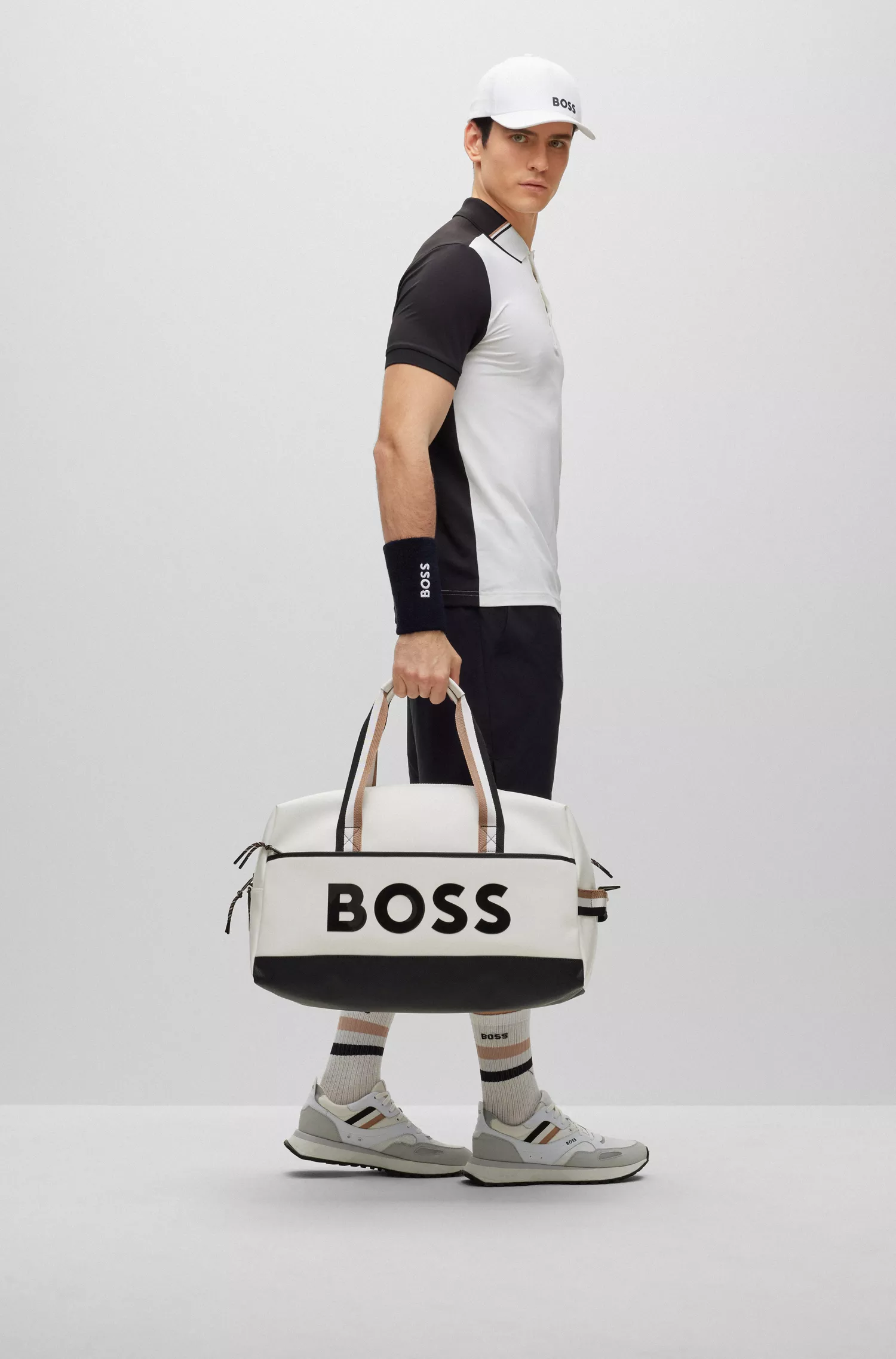 Camisa polo BOSS Green-BOSS x Matteo Berrettini com logotipo