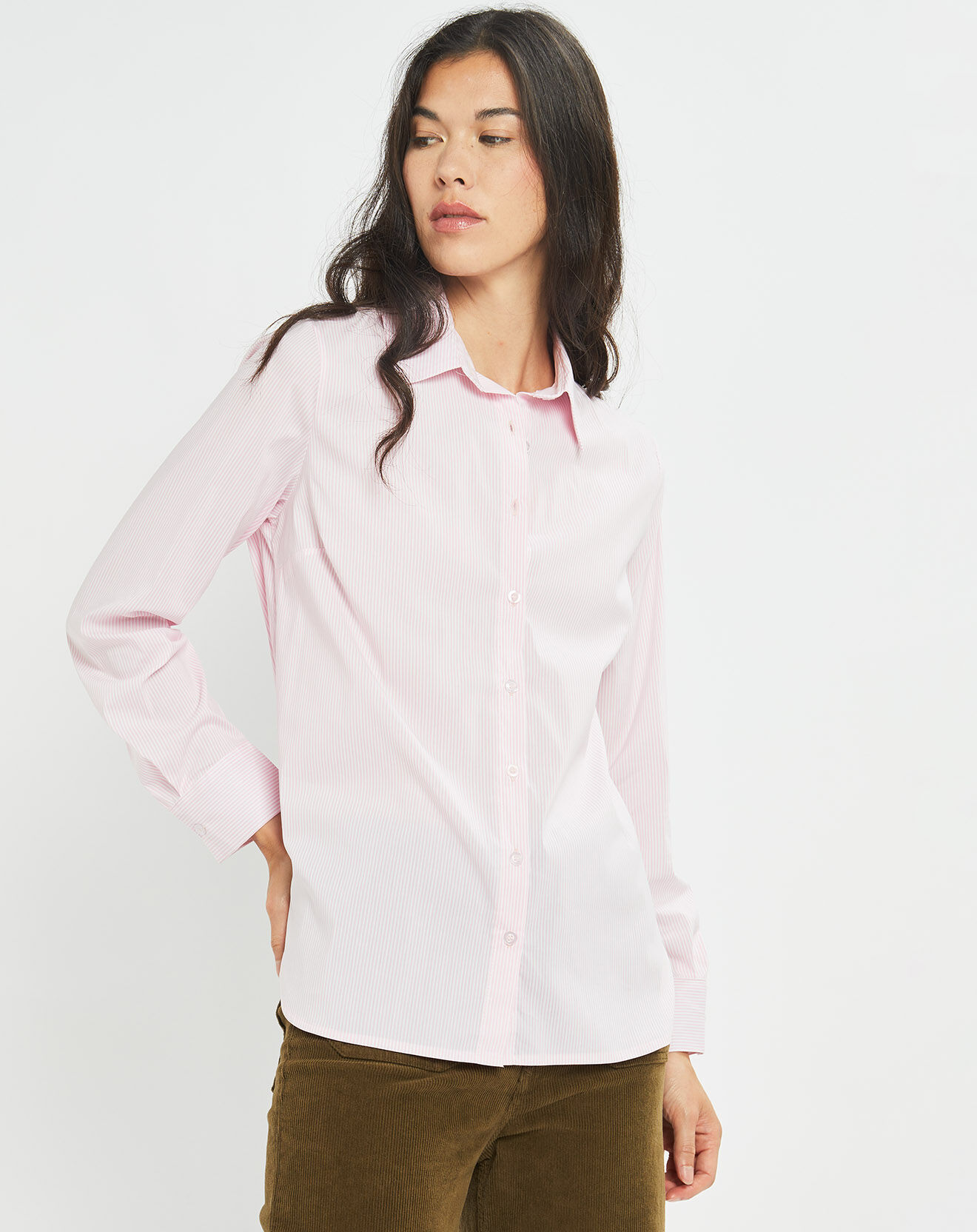 Lauren Vidal Chemise Plume rose pâle
