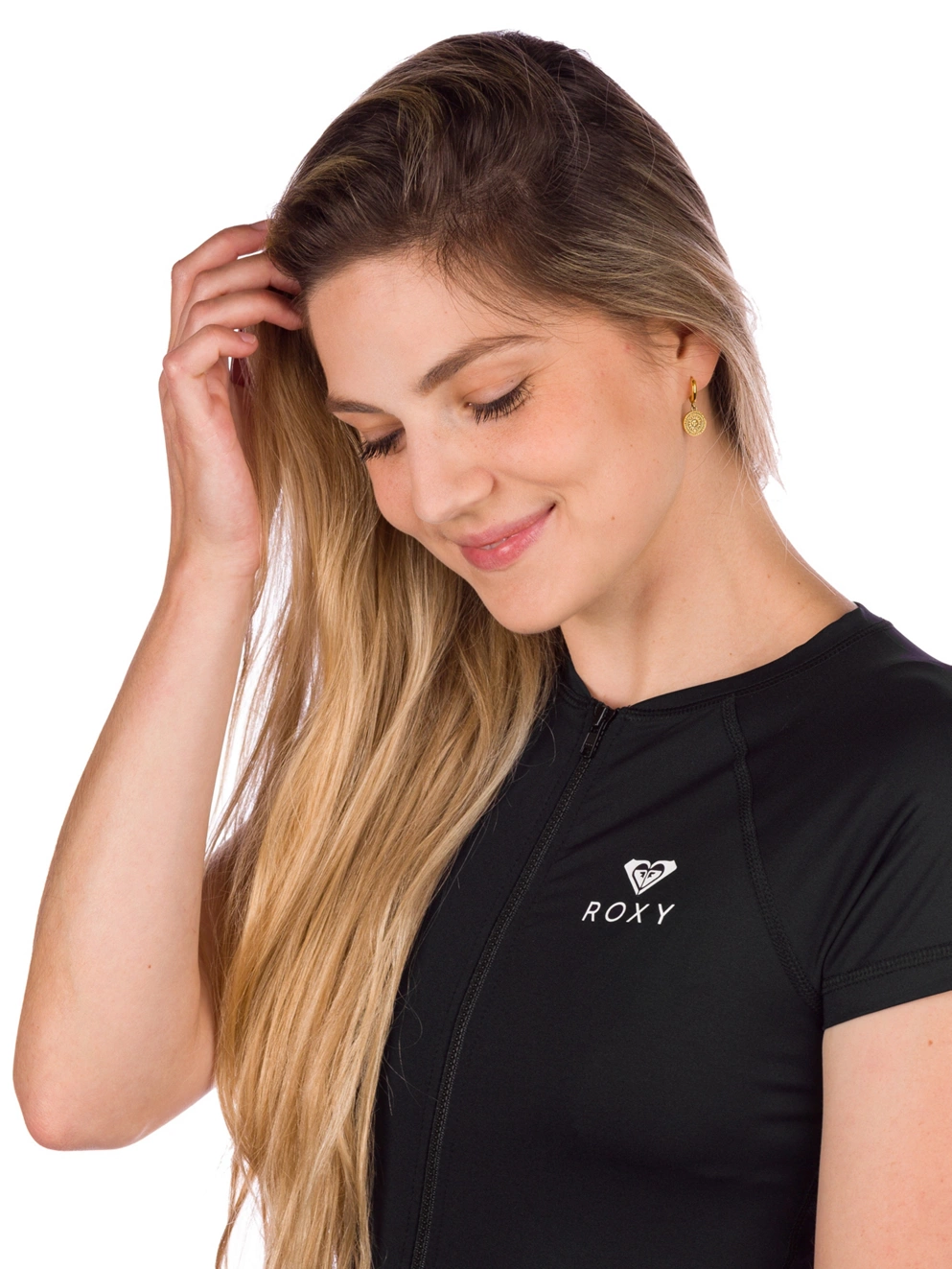 Roxy Essentials Chest Zipped 2 Lycra true black