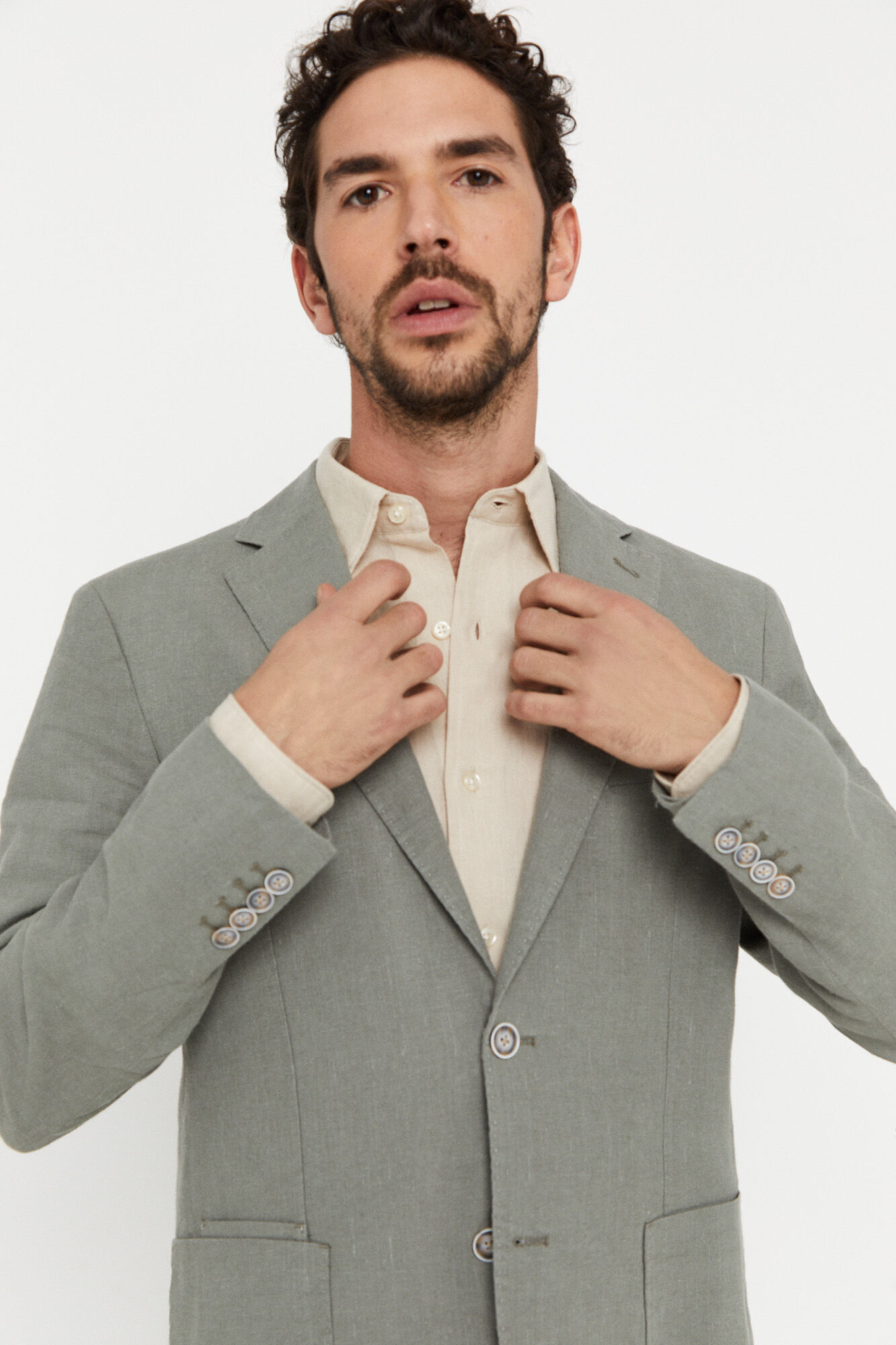 Blazer de linho - Verde