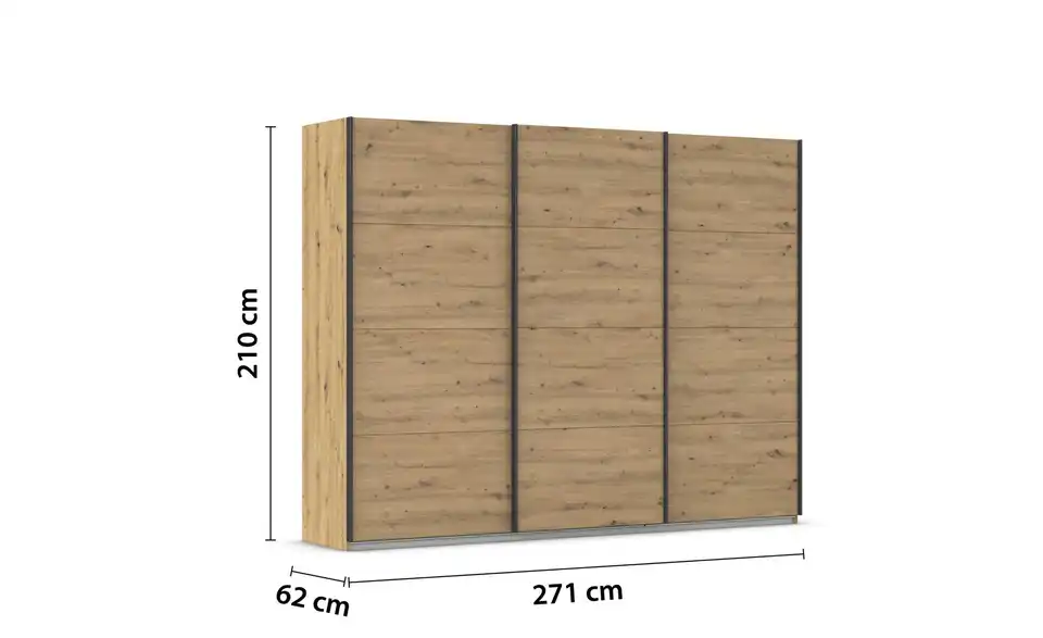 Schwebetürenschrank 271 cm 3 Stück