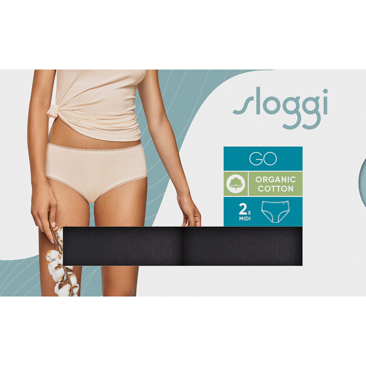 SLOGGI<br>Conjunto de 2 cuecas midi Go