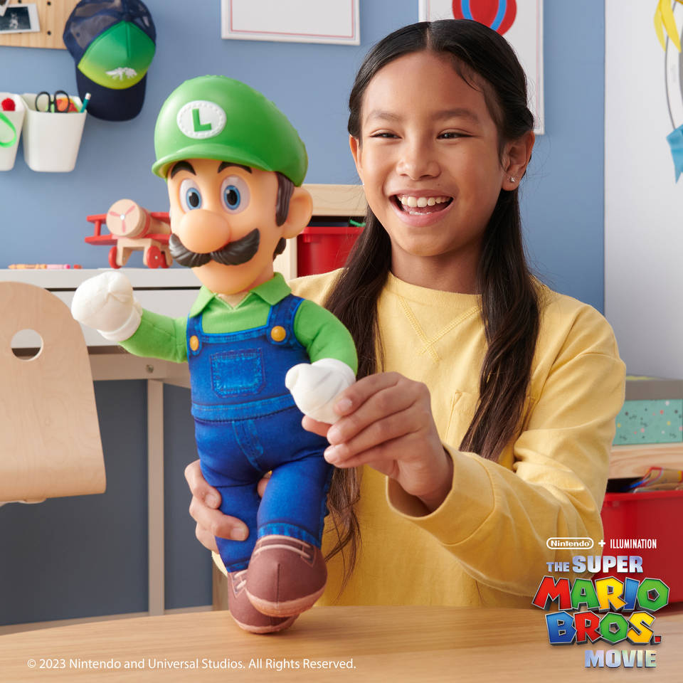 Nintendo Super Mario Movie knuffelpop Luigi - 35 cm