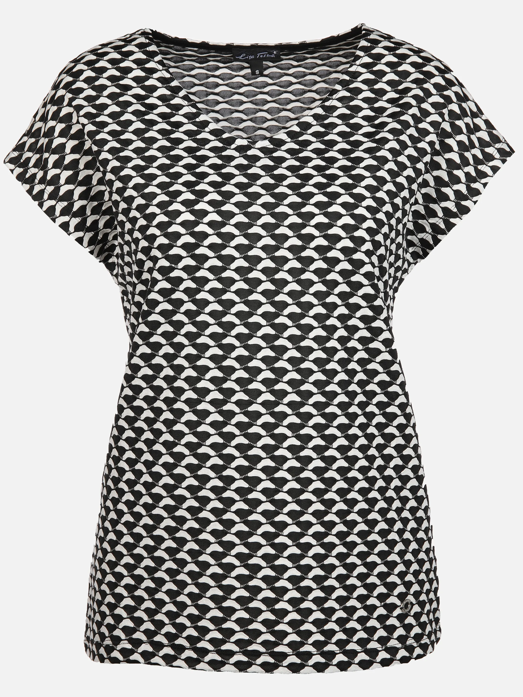 Damen Strukturshirt zweifarbig