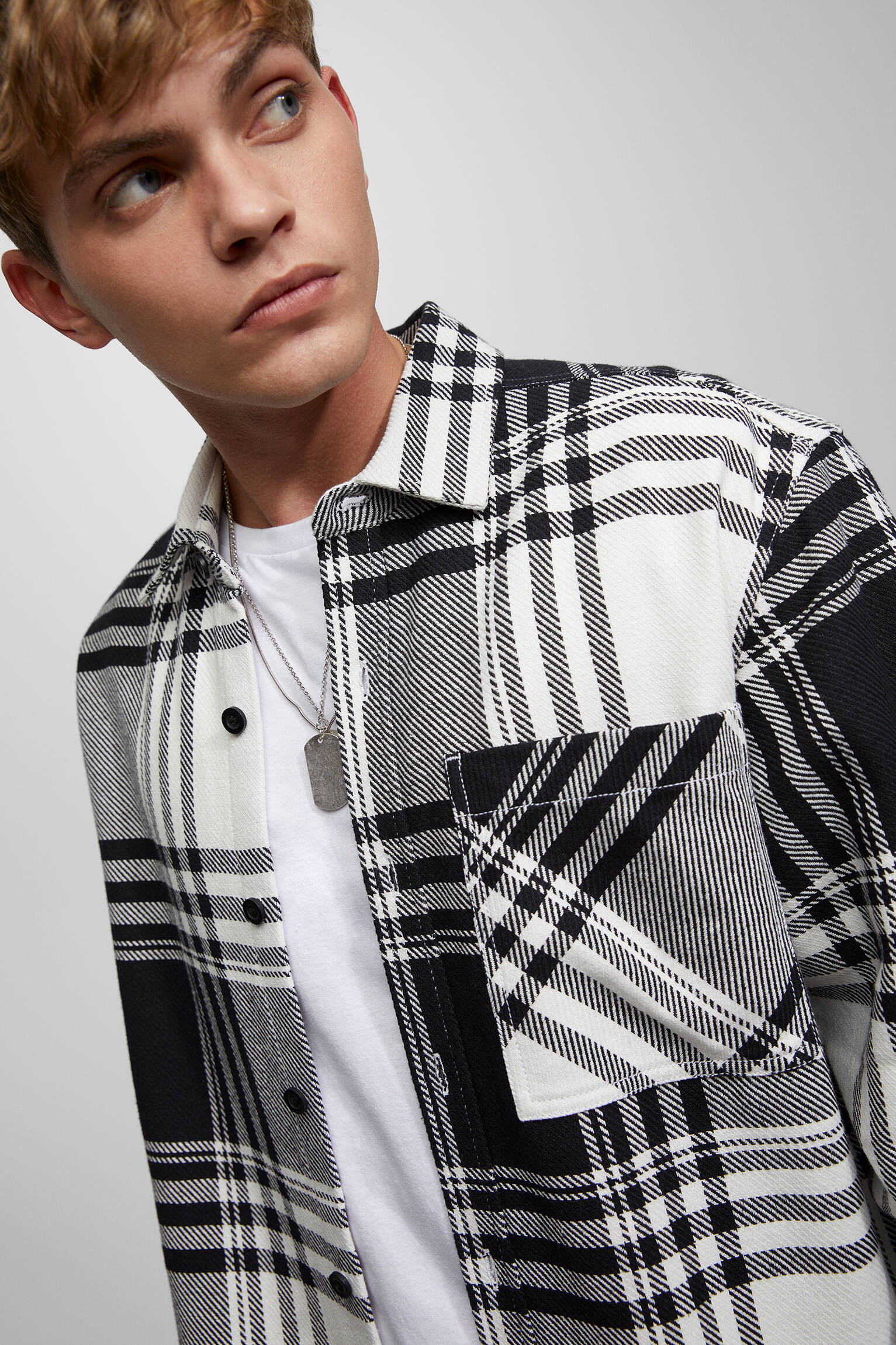 CAMISA DE FLANELA XADREZ - PRETA