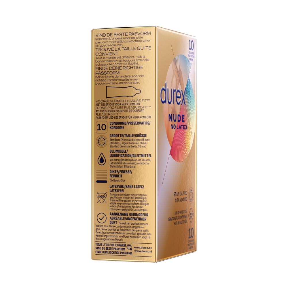 Durex Condooms Nude Latex Vrij10 stuks