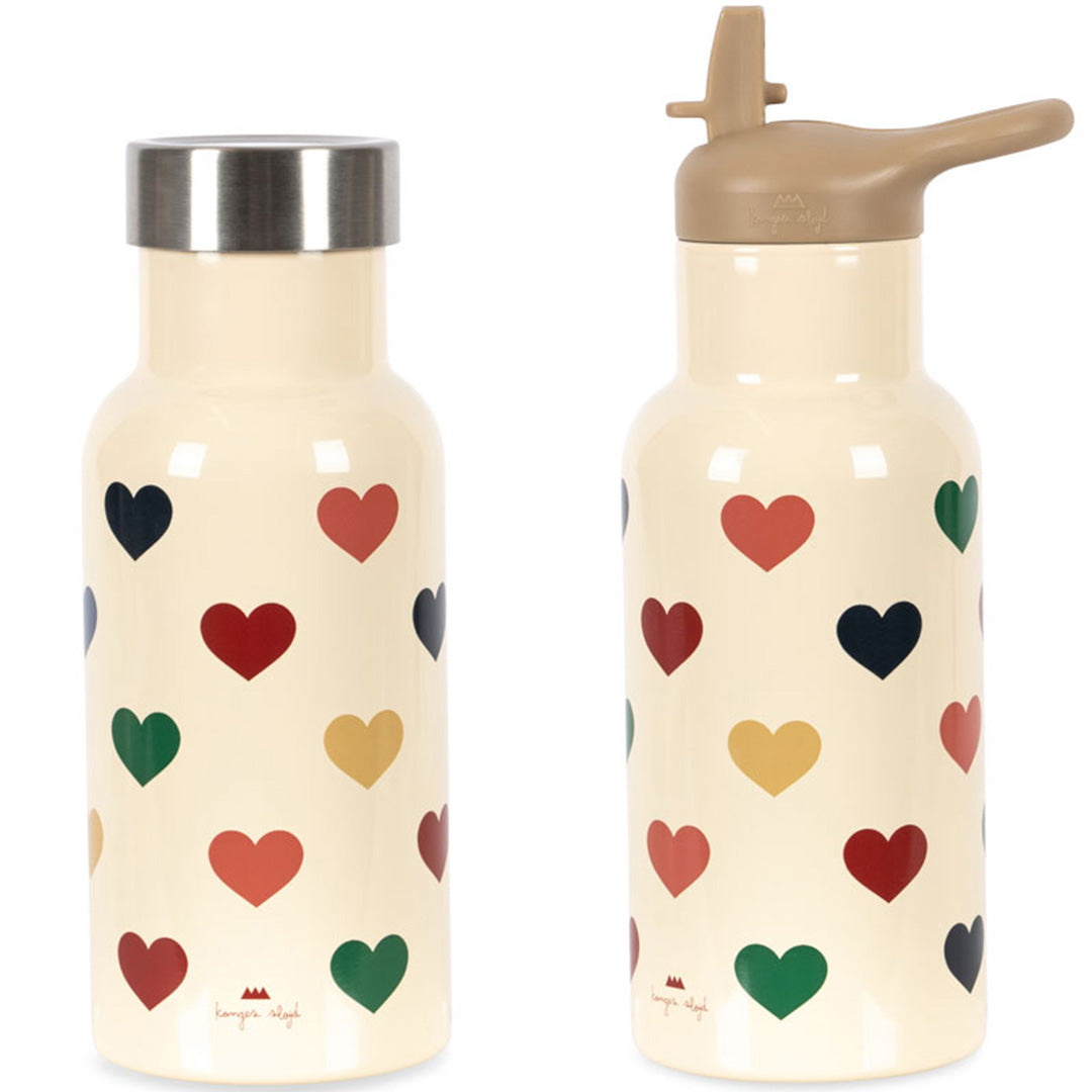 konges sløjd rvs thermosfles - bon coeur coloré - 350 ml