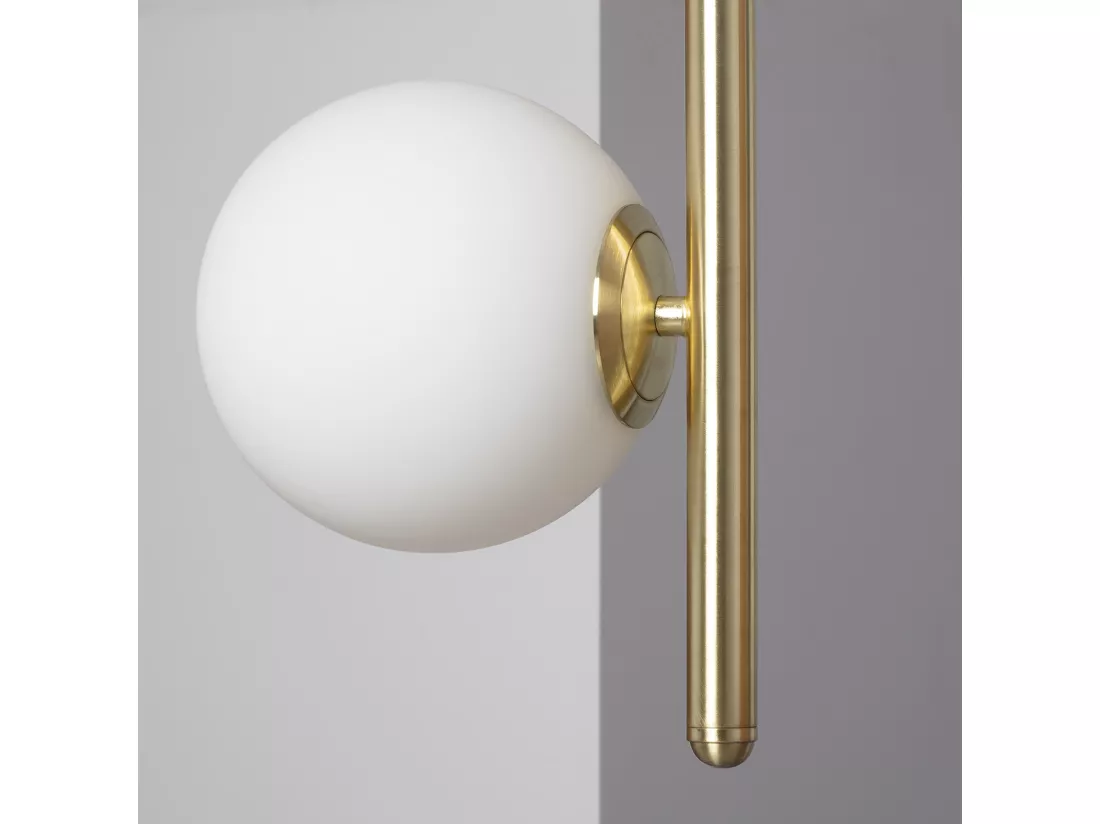Suspension Métal et Verre Moonlight Double Doré