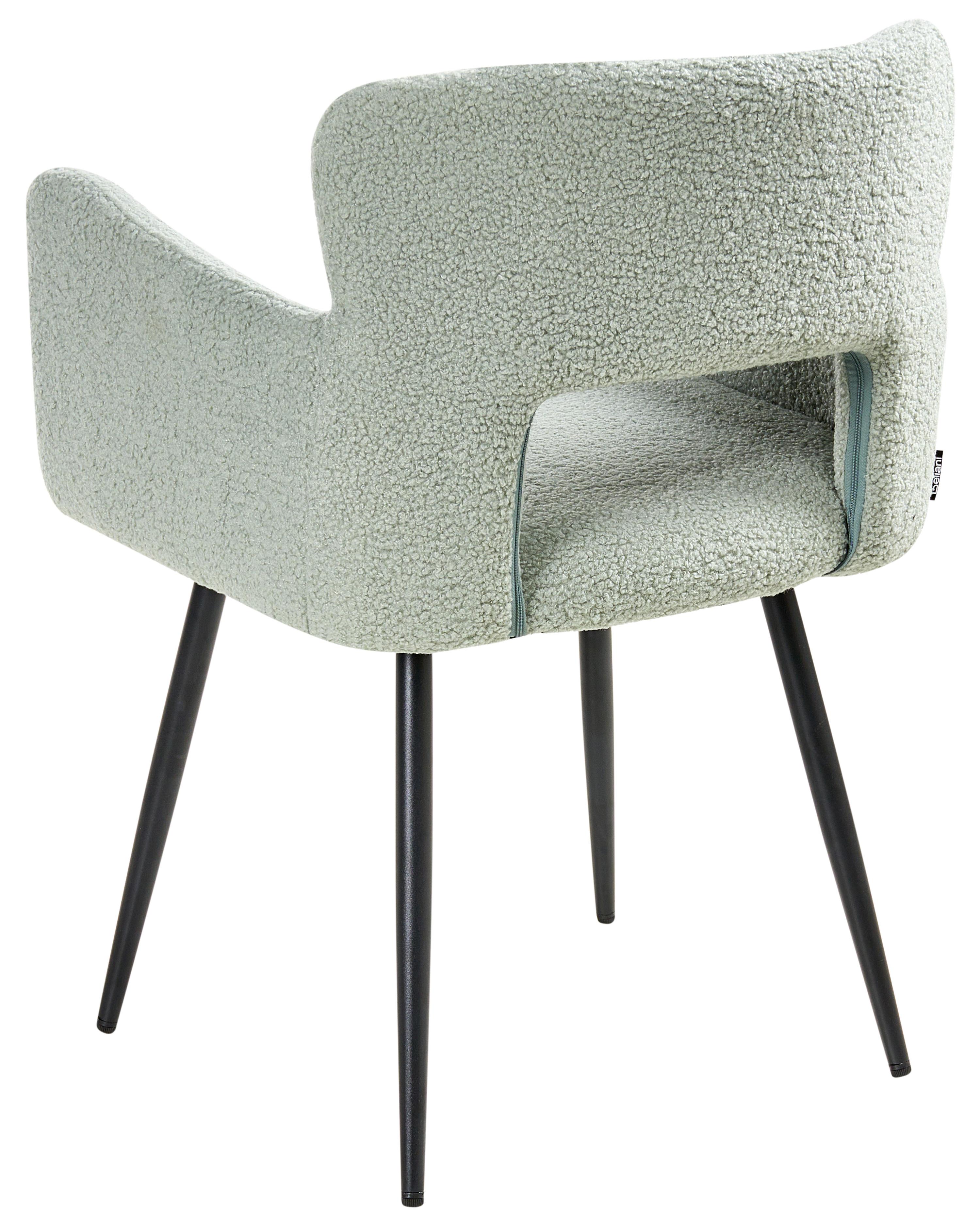 Set van 2 eetkamerstoelen SANILAC Bouclé Lichtgroen