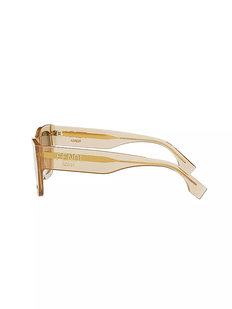 FENDI FENDI Roma braune eckige Sonnenbrille beige
