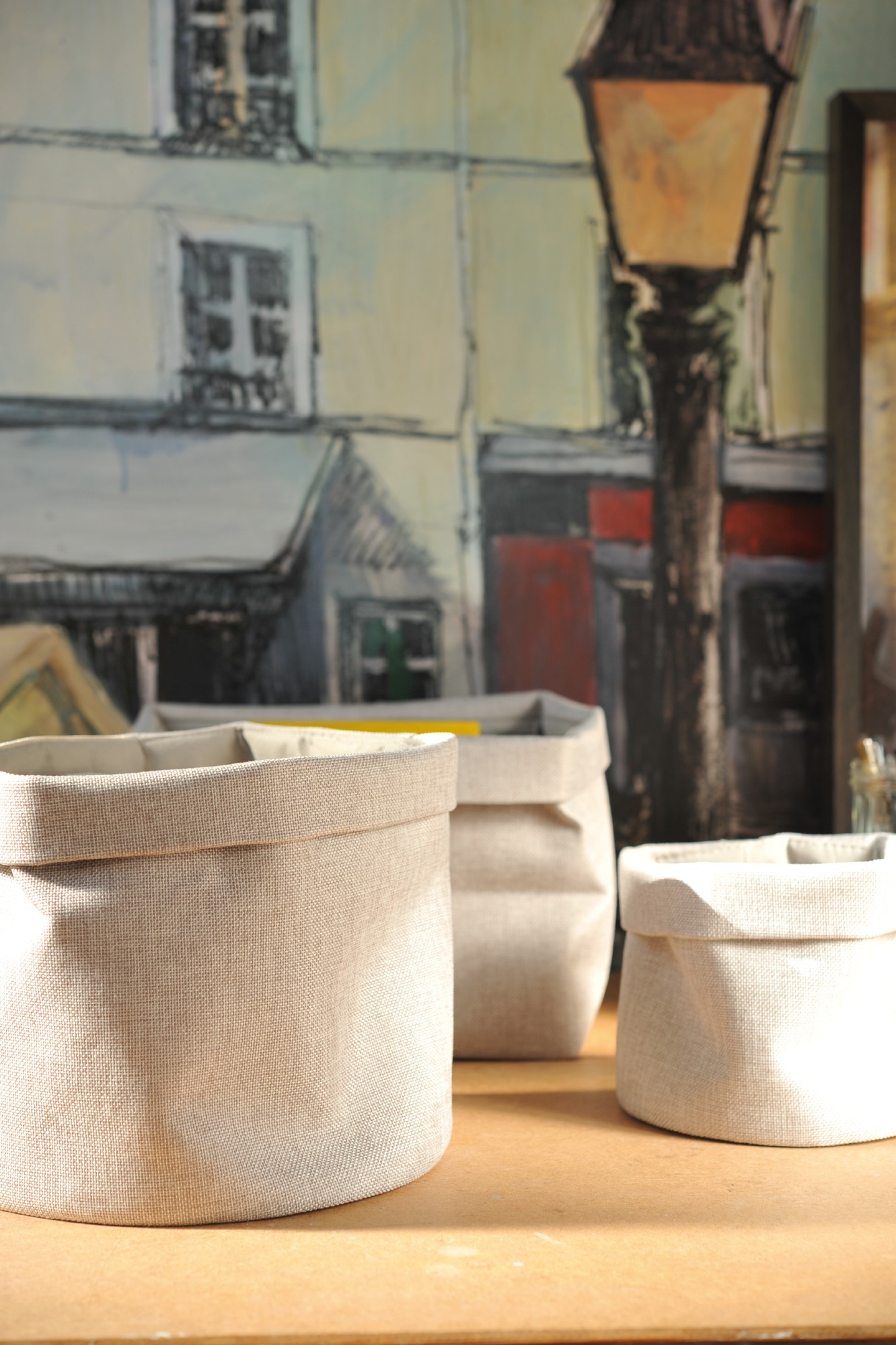 3er Set Korb 'Picardie' rund, grau von fischer's lagerhaus