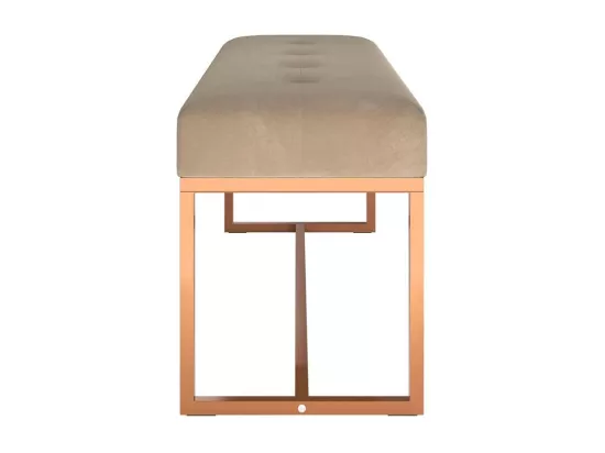 Banc Beige 110x36x45 Velours
