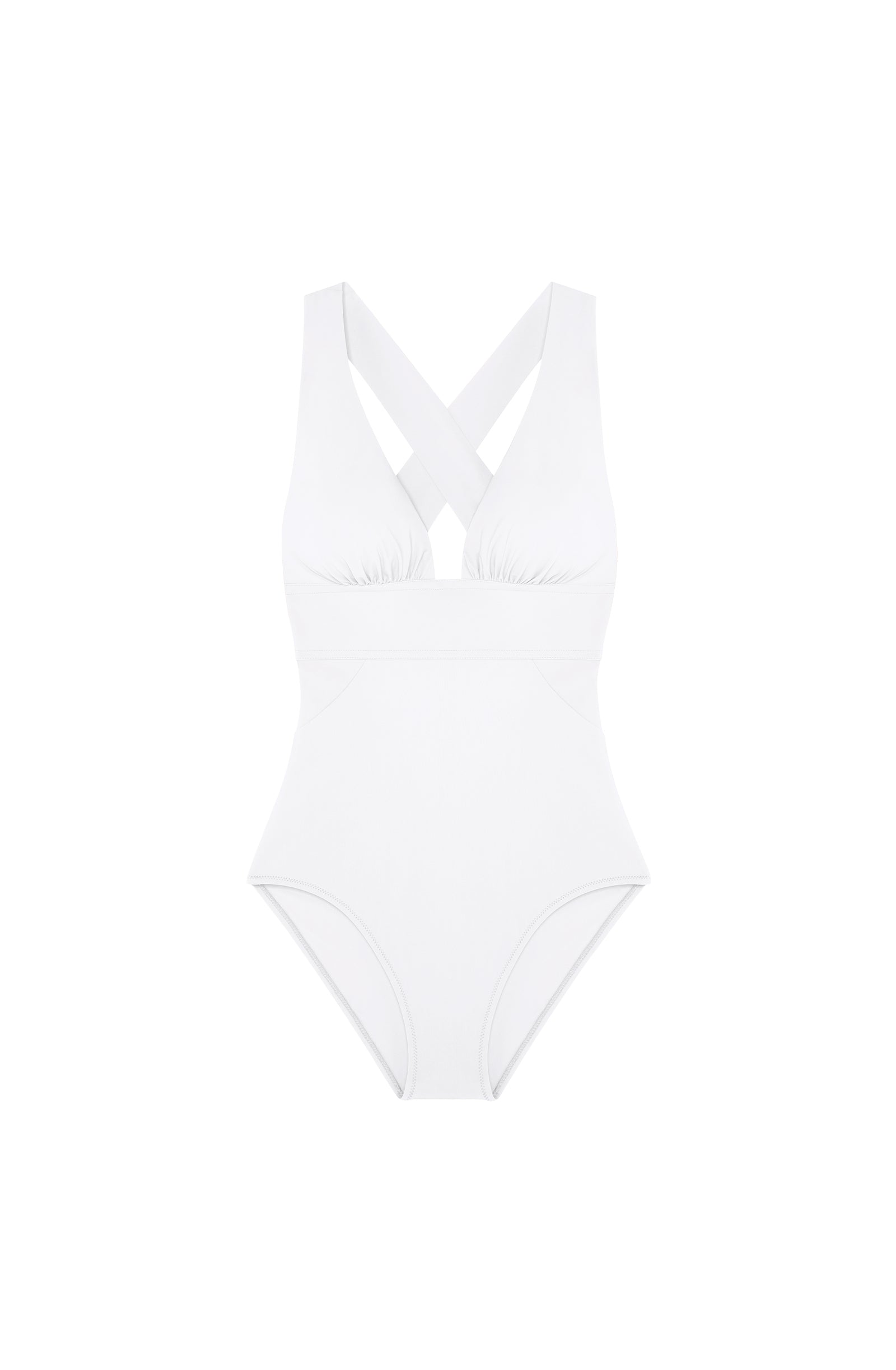 capri Maillot de bain une pièce croisé dos blanc Blanc