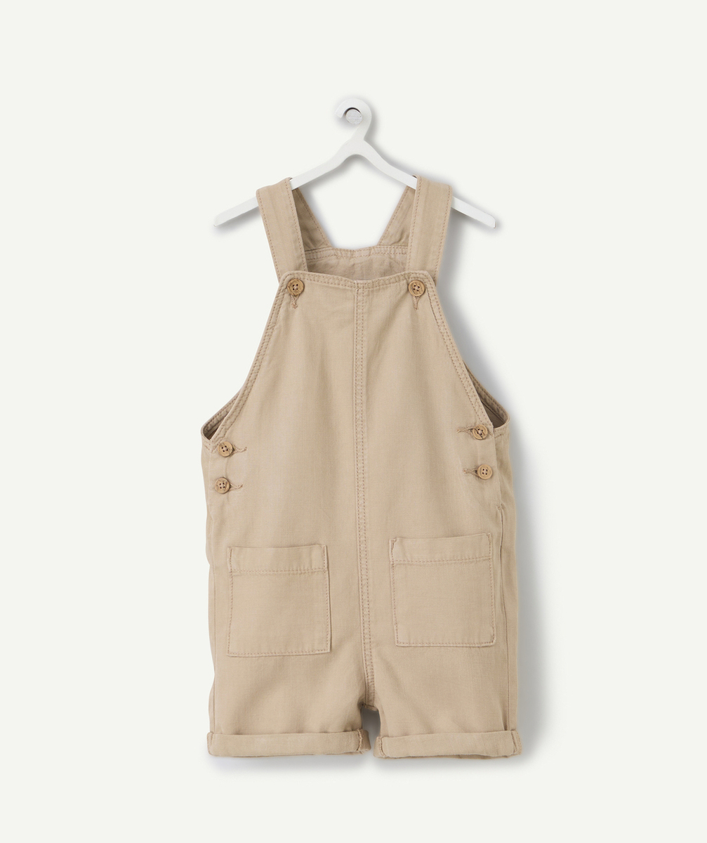 Salopette bébé garçon en viscose responsable beige