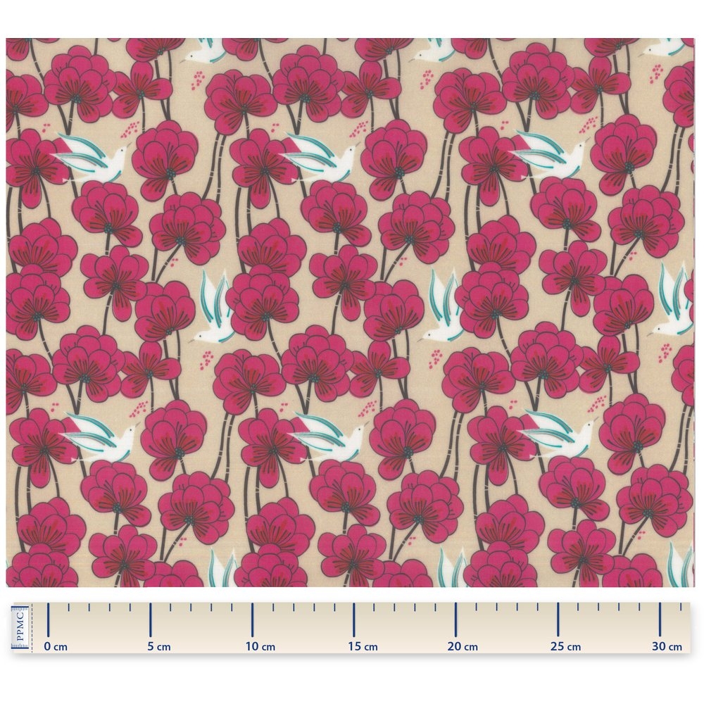 Tissu Enduit Au Mètre Paradis Fuchsia Ex1111