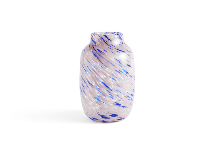Hay Splash Vase Round-Large-Light pink Light pink and blue
