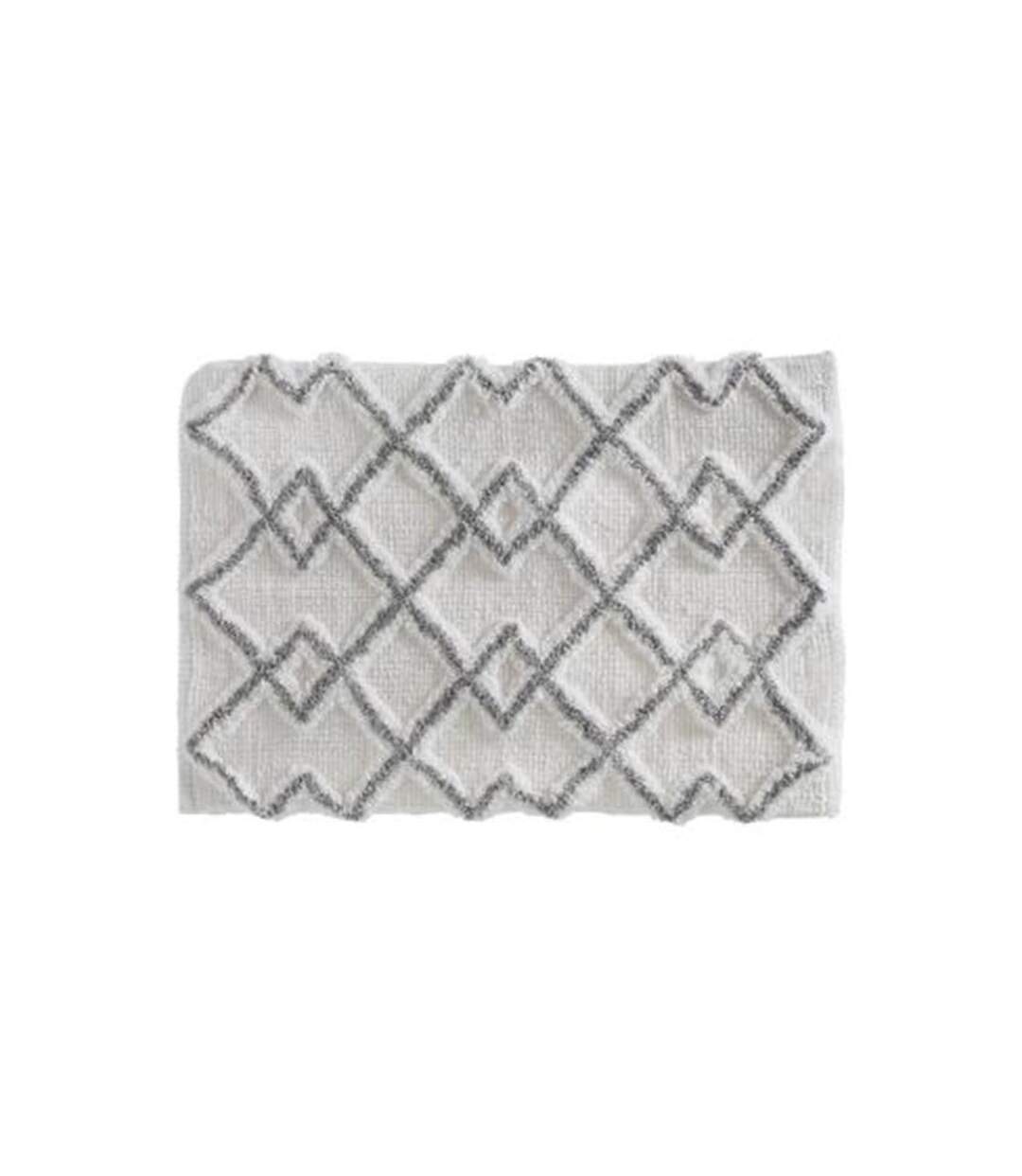Tapis Salle de Bain Ethnique 50x75cm Gris
