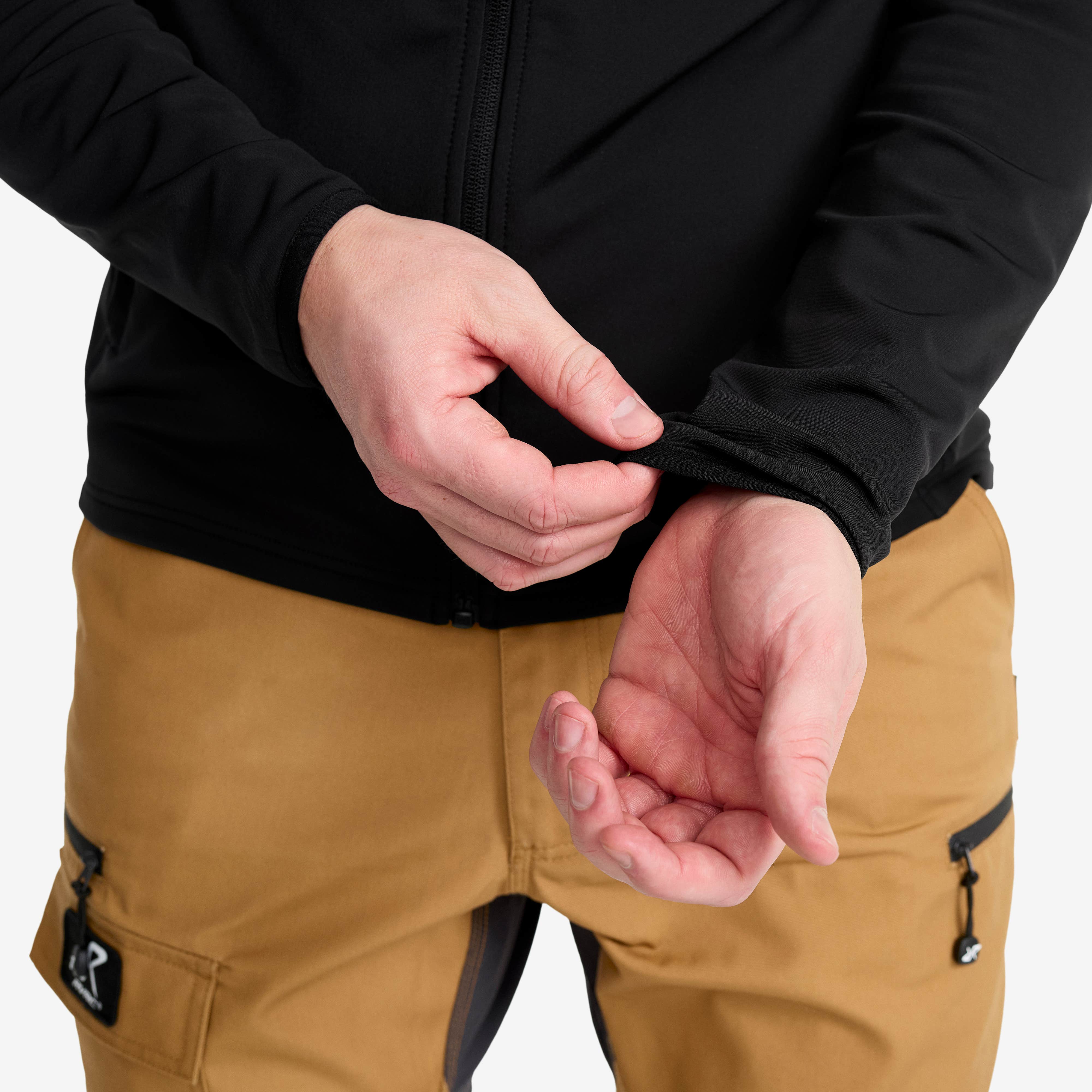 Evolution Light Stretch Fleece Hoodie Herre Black
