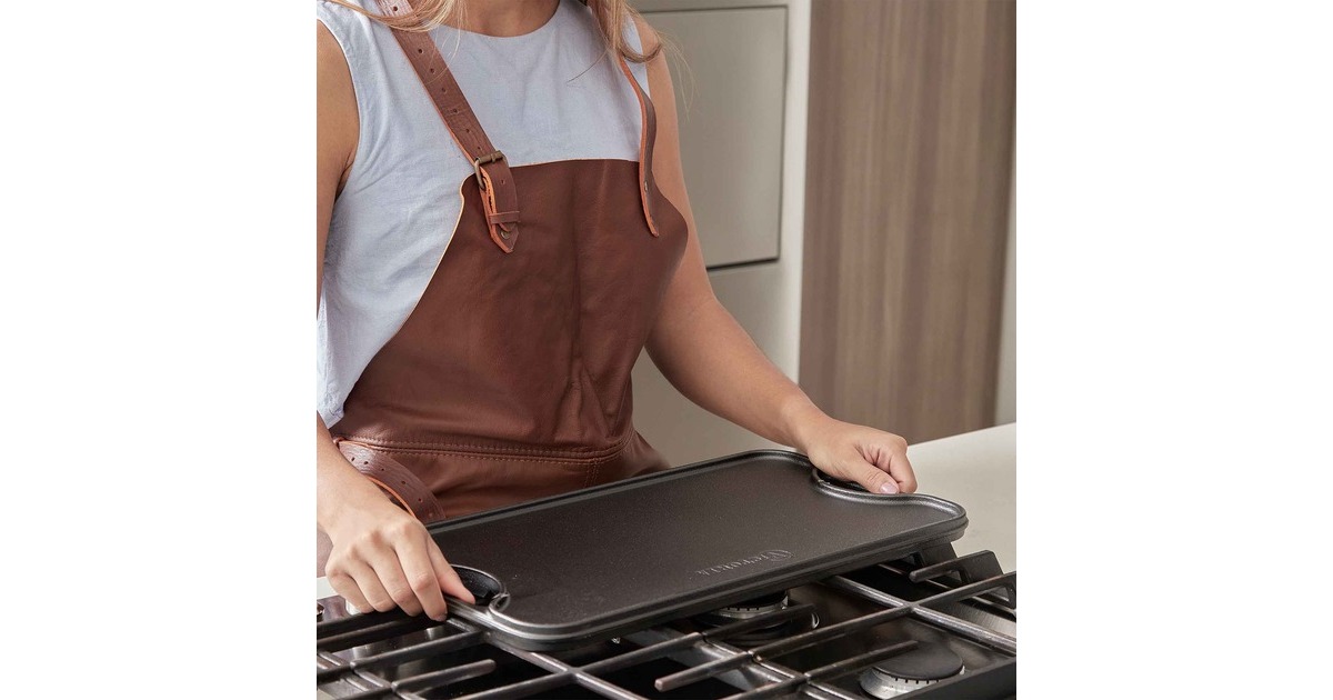 VictoriaOmkeerbare Bakplaat 47 x 25 cm, Seasoned grillplaat  (Zwart, Color packaging)